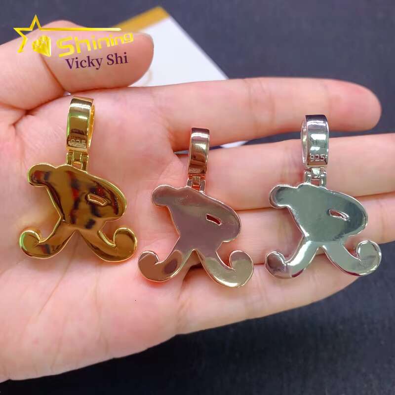Iced Out 925 Sterling Silver Moissanite Letter K Pendant Men Hip Hop Jewelry Custom Moissanite Letter Name Pendant