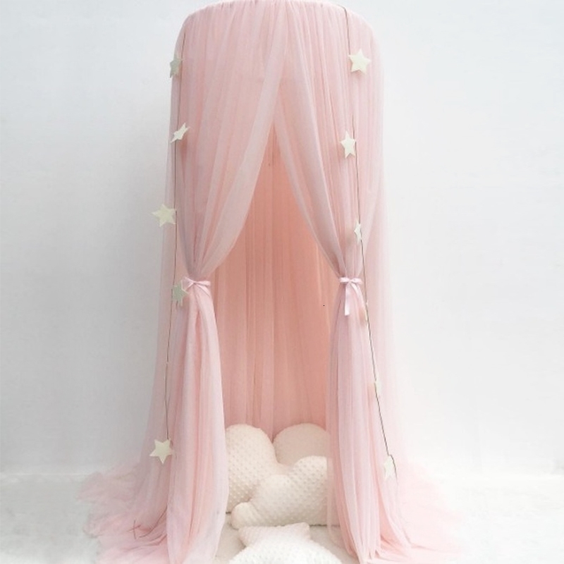 Mosquito net hanging tent celebrity decoration baby crib ceiling thin gauze curtains bedroom game room y250312