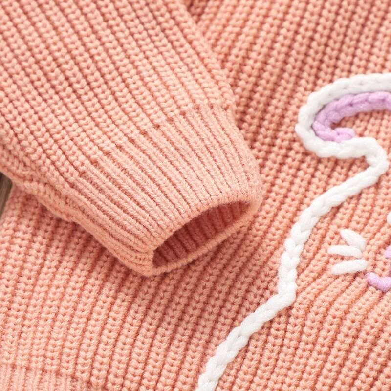 Ddmyshoesvip Adorable Infant Easter Jumper With Cute Bunny Design Soft Long Sleeve Crew Neck Knit Pullover For Baby Boy Or Girl