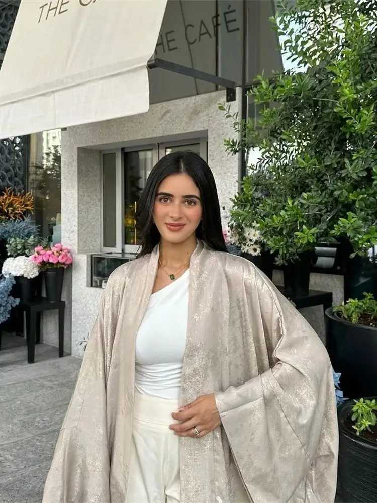 2025 Ramadan Eid Open Dubai Luxury Abaya Damen Modest Kimono Coat 2025 Muslim for Women Islam Clothing Ka Robe Femme Musulmane X2505145