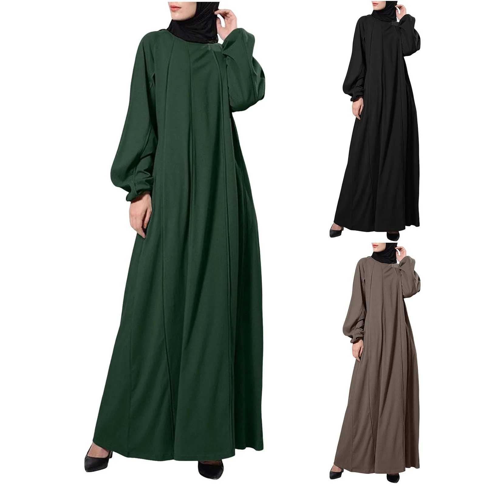 New Balloon Slve Abaya Jazz Crepe Wide Bottom Loose Eid Ramadan Dubai Muslim Women Islamic Clothing Modest Dress X250514