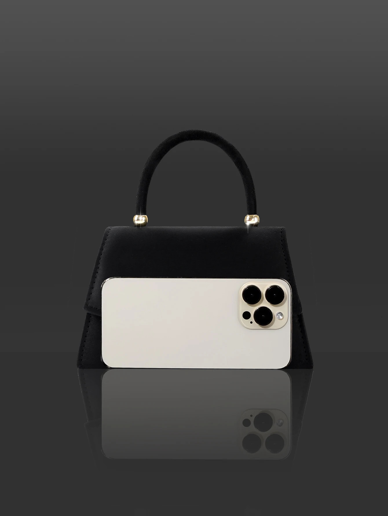 Fashionable and luxurious womens party plush handbag elegant graceful evening bag with sparkling metal chain hidden card wal 250326