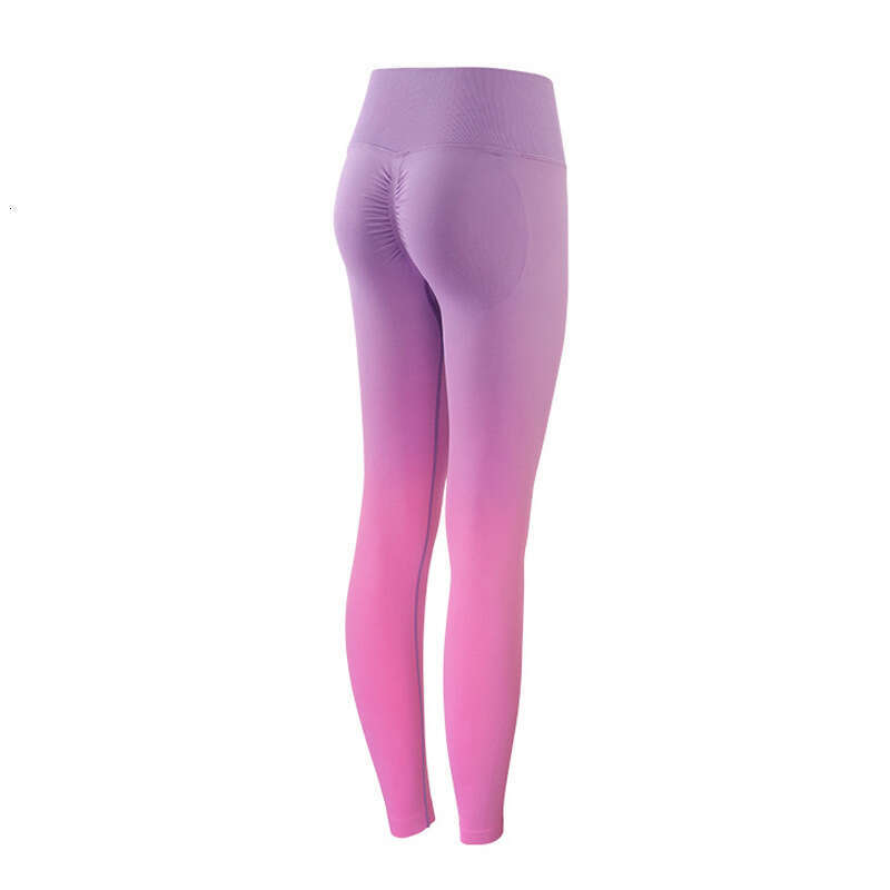 Women Yoga Pants Internet Celebrity Style Gradient High Waisted Peach Fitness Women S Stretch Tight Sports Pants Quick Drying Running Training Yoga Pa