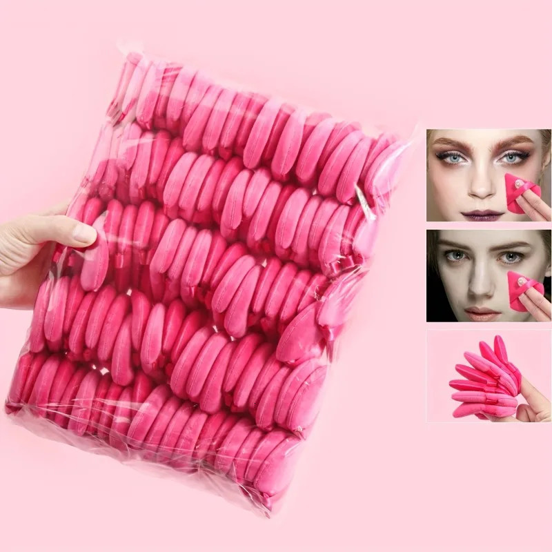 100Pcs Triangle Powder Puff For Loose Powder Liquid Cosmetic Soft Plush Powder Puff Makeup Foundation Puff Makeup Tool 250317