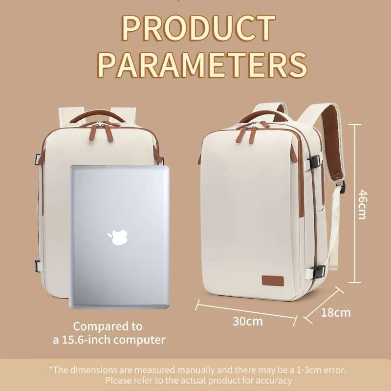 Travel 40X20x30 Cabin Plane Waterproof Expandable Weekender Laptop With USB Port Ryanair Carry-On Women Men Backpack