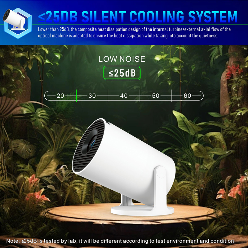 HY300 Pro+ Smart Projector Android11 4K 1280*720P Dual Wifi 260ANSI 180 Flexible BT5.0 Cinema Outdoor Portable Projetor