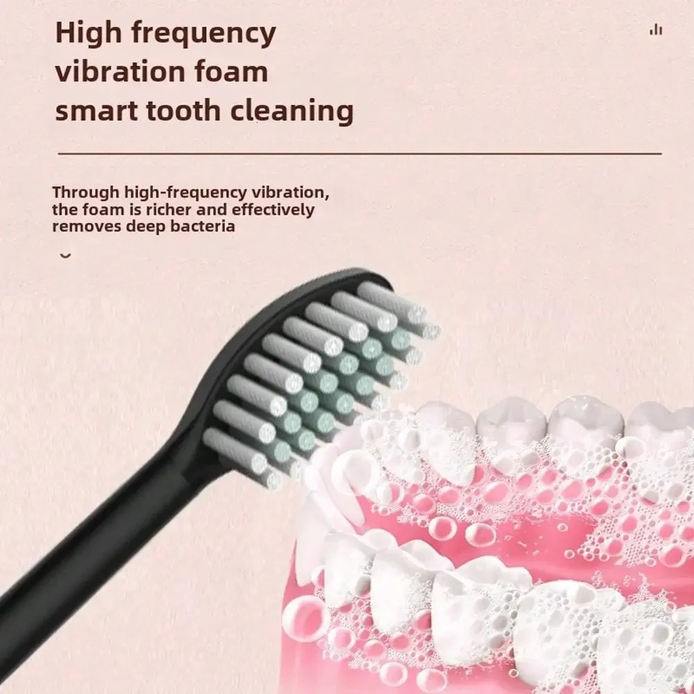 Soft brush electric toothbrush for adult household use 18 speed metal shaft USB charging 250325