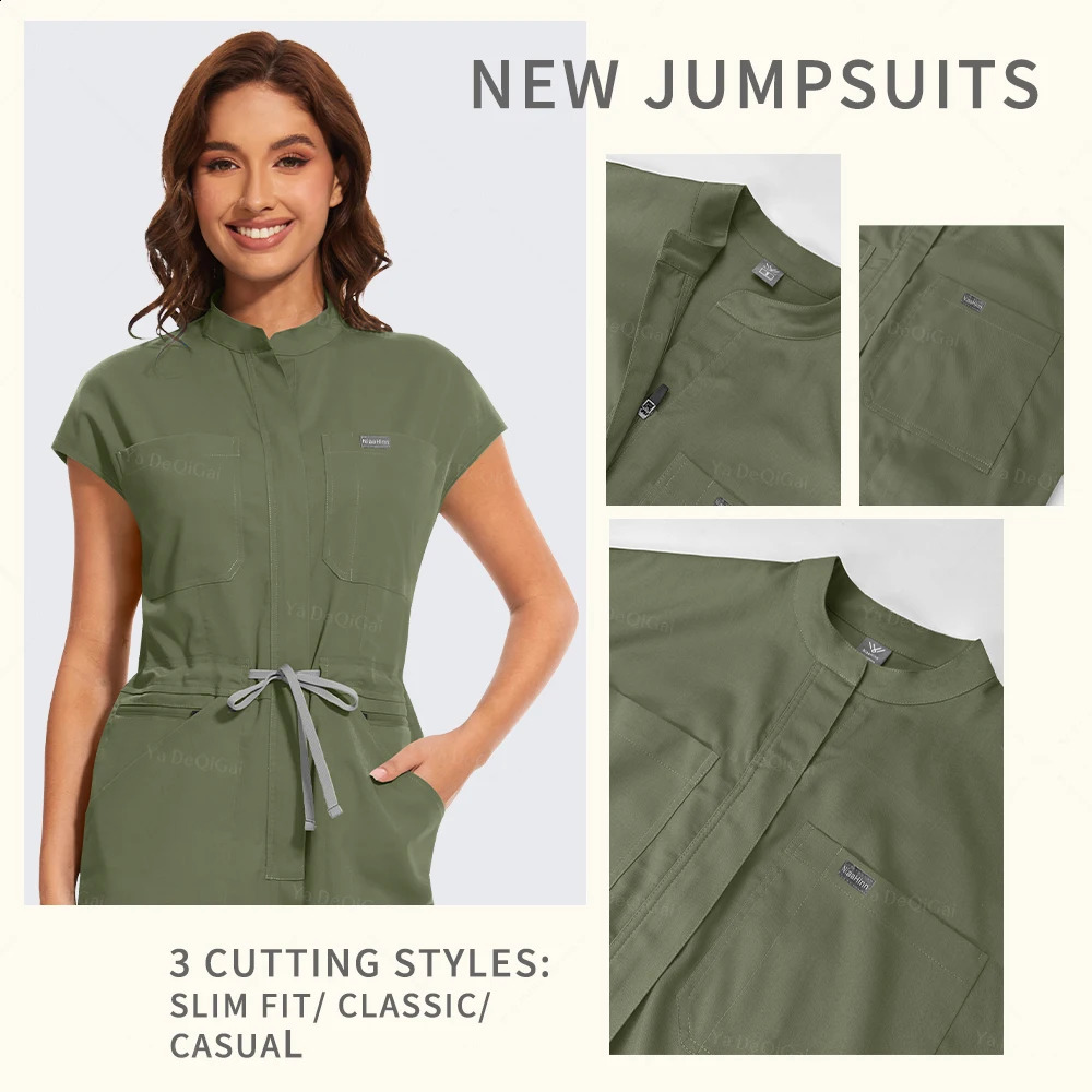 High quality beauty clothing work clothes nursing uniforms pet clinic shampoo wholesale jumpsuits 250326