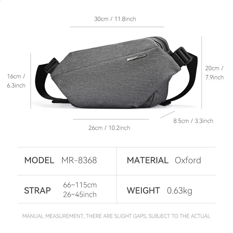Mark Ryden Large Capacity Black Leather Waterproof Messenger Bag Daily Cross Body Mens 250326