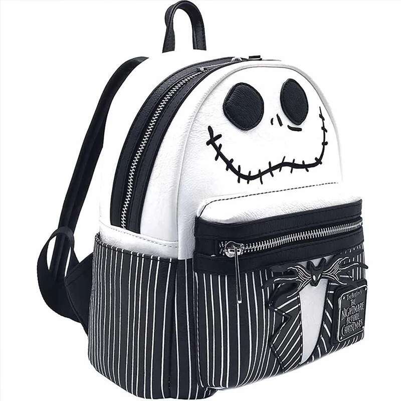 The Nightmare Before Jack Skelgton Sally Backpacks PU Leather Women Fashion Brand Backpack Christmas Gifts