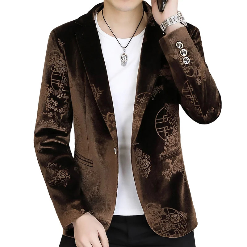 Blazer Mens Fashion Business Gentleman Wedding English Style Banquet Work Canary Outdoor Leisure Slim 250326