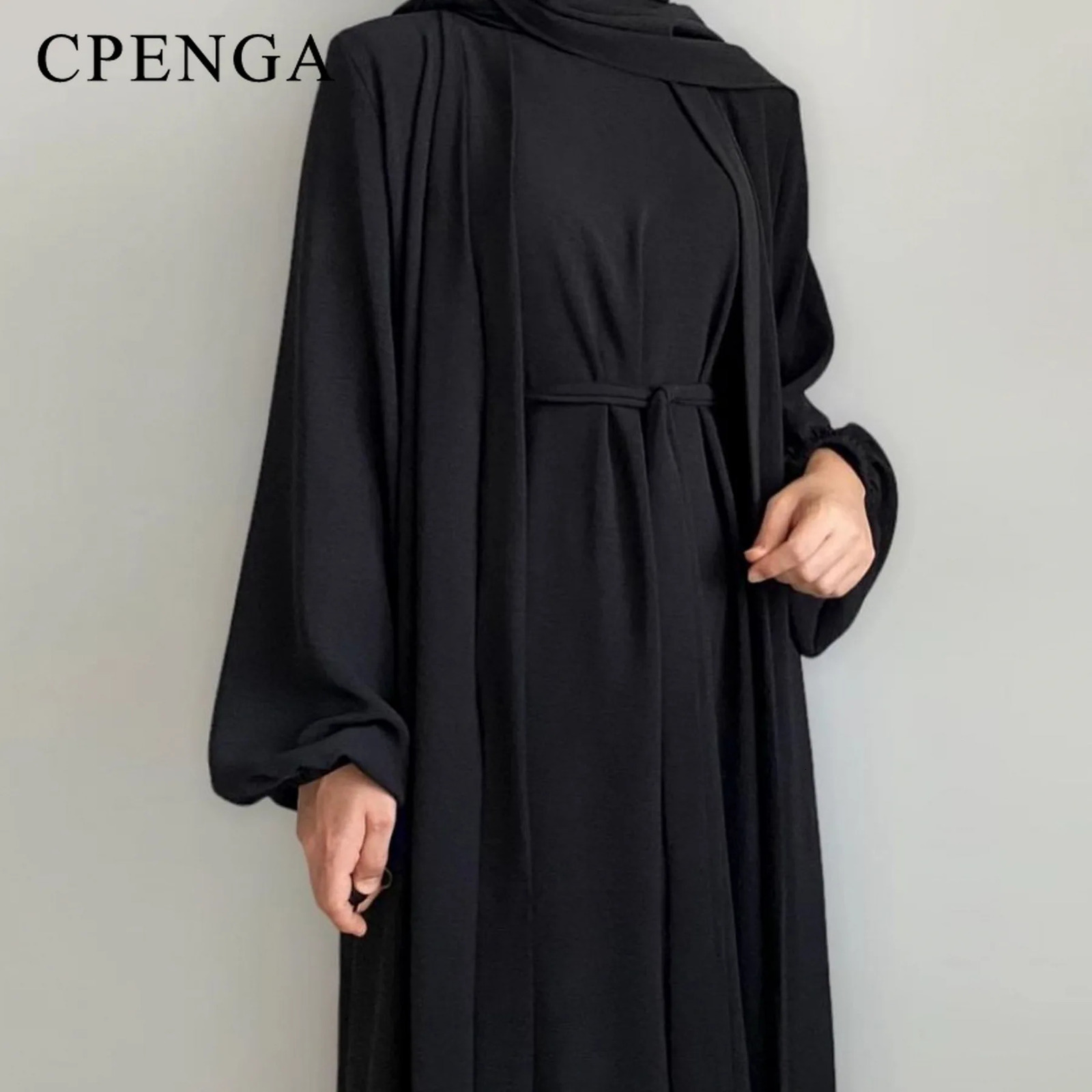 Muslim Set Womens Ramadan Prayer Dress Humility Eid al Fitr Dubai Abaya Islamic Clothing Elegant Party 250326