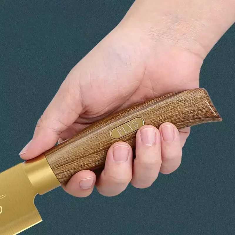 Gold Rose Pattern 4-Piece Kitchen Knife Set Luxury Stainless Steel Chef Knives for Cooking Sharp Professional Kitchen ToolsC250327