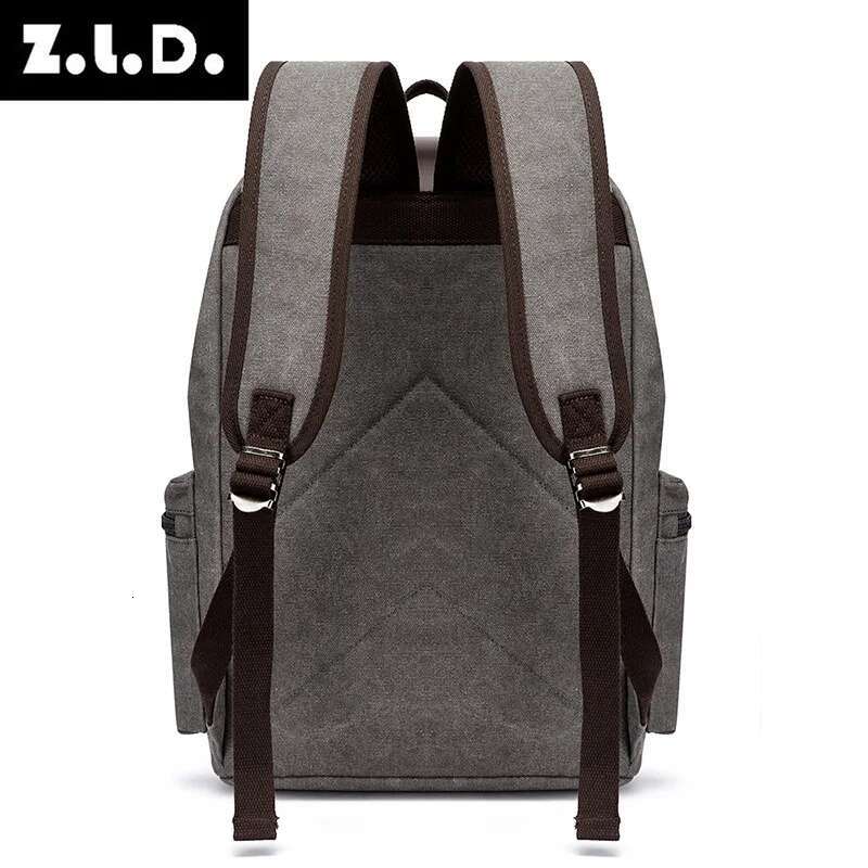 Tilorraine 2023 New Canvas Leisure Double Shoulder Computer Men's Backpack Unisex Schoolbag Large Capacity Travel Bag