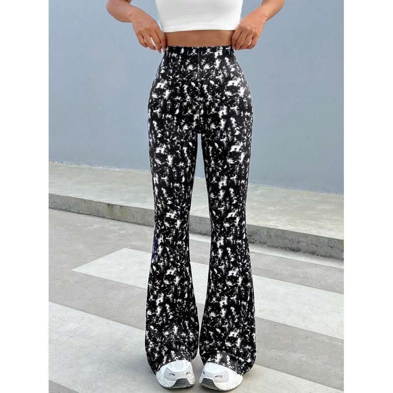 Women Yoga Pants High Stretch Sports And Tie Dye Wide Leg Women S Training Pants Fitness Clothes Summer Sweat Wicking Clothes