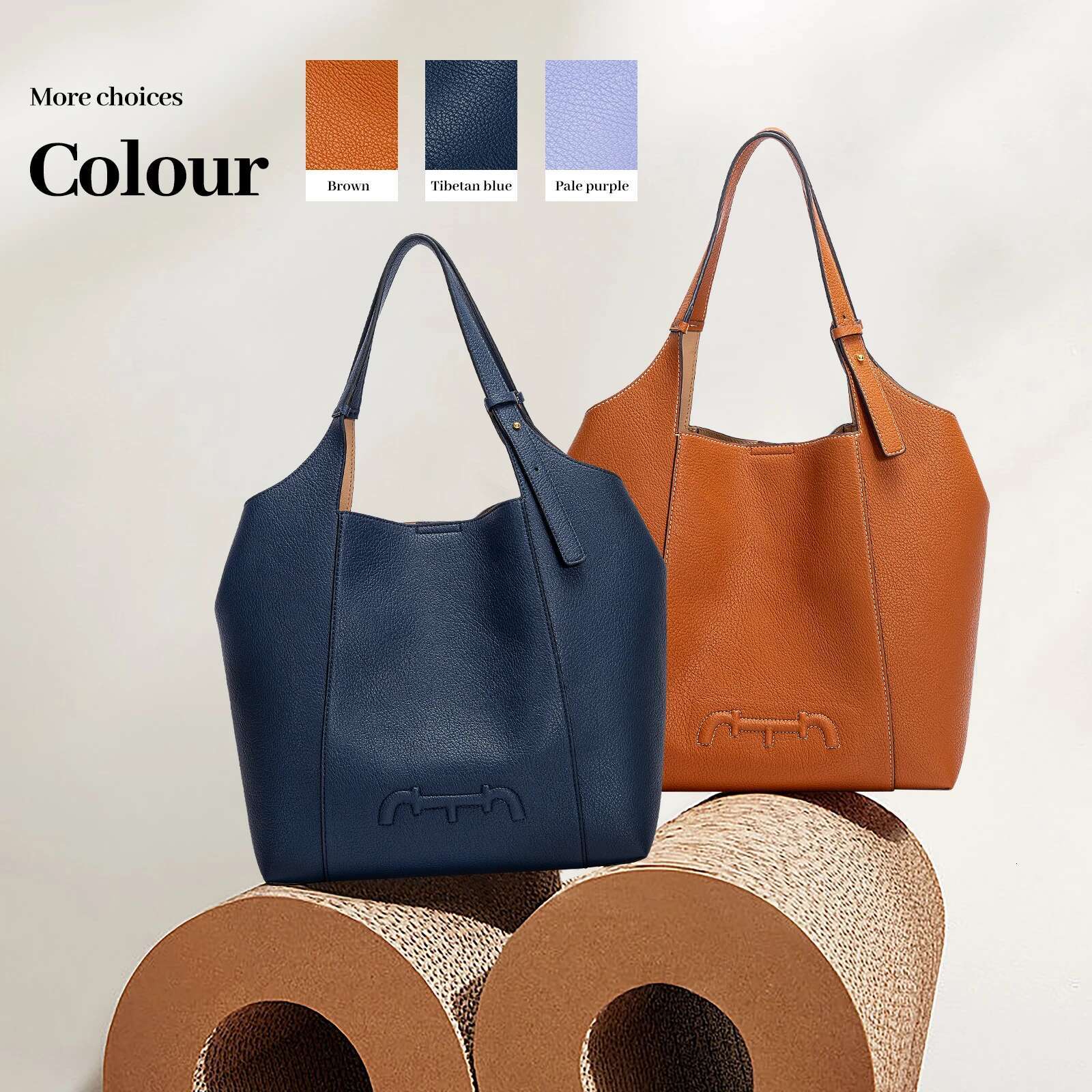 Retro Fashion New Solid Color Shoulder Bag PU Material Versatile Commuter Women's Large Capacity Handbag
