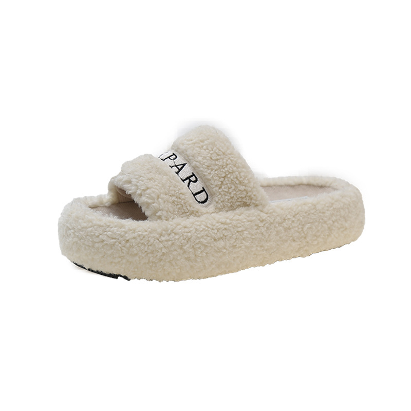 free Shipping sandals Platform sandal height increase slippers cooldown Non slip slippers One word cotton single shoe Female outdoor wear