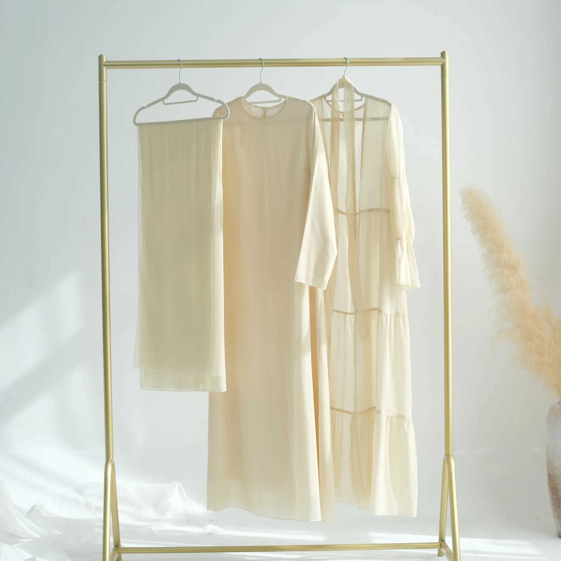 2/3 Pieces Sets Eid Ramadan Muslim Women Open Abaya Kimono Maxi Dress Hijab Dubai Islam Arab Robe Kaftan Jalabiya Caftan Ka X250514