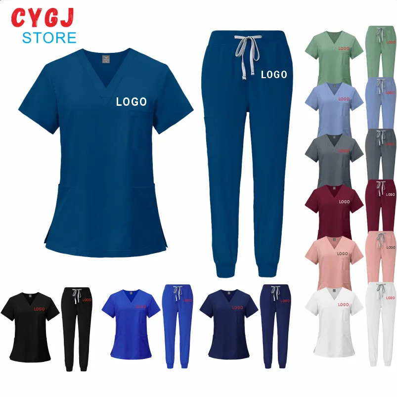 Costumized Quick Drying Blouses Nurses Doctors Overalls Pet Hospital Beauty Uniform unisex 250326