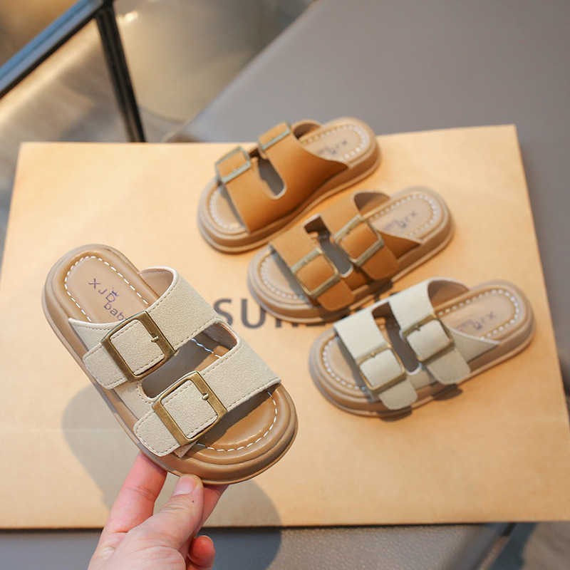 Slipper New Boys and Girls Slippers for 2024 Summer Comfortable and Fashionable Middle and Large sized Childrens Casual Student Shoes One Line Cool Sl