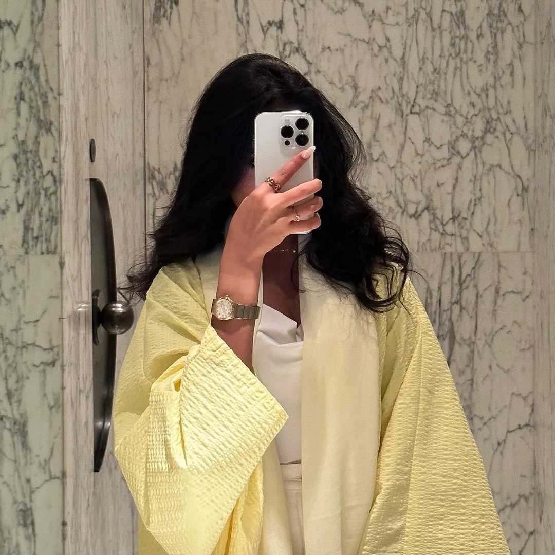 Yellow Abayas for Women 2025 Modest Muslim Dress Kimono Open Abaya Dubai Kaftan Turkey Robe Eid Djellaba Islamic Jalabiya Caftan X250514