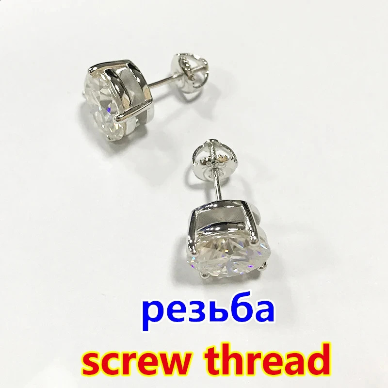 DJMAX 0.5-2ct Diamond Stud Earrings for Women Original 925 Sterling Silver Ladys Earring 2024 250318