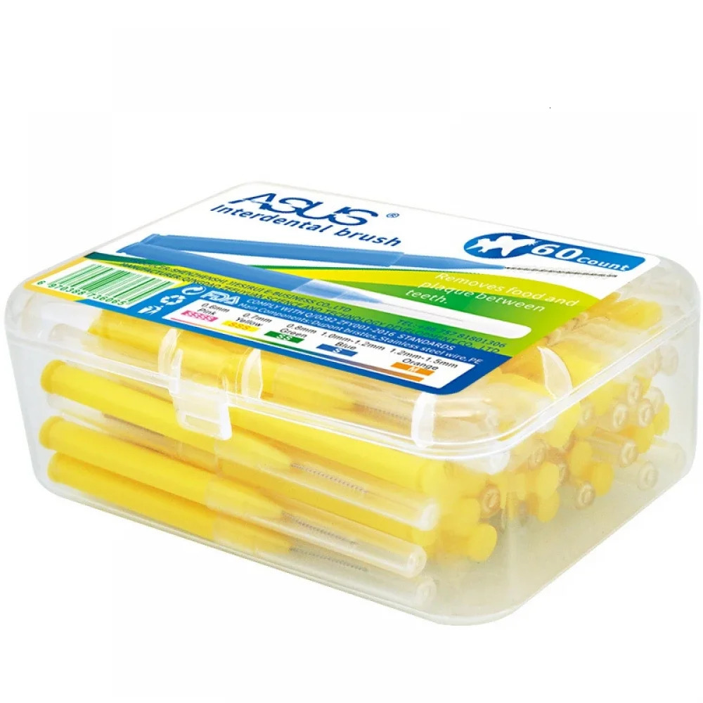60pcs 04mm15mm interdental brush healthcare cleaner orthodontic toothbrush oral hygiene tools 250325