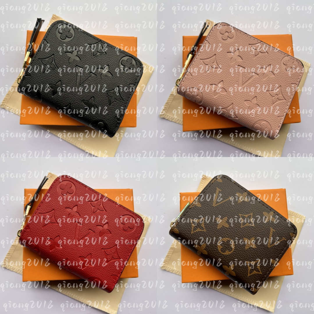 Original High Qualitys Designers Wallets Purses Fashion Short ZIPPY Wallet Monograms Classic Zipper Pocket Pallas Bag Zip Coin Purse with Box 60067