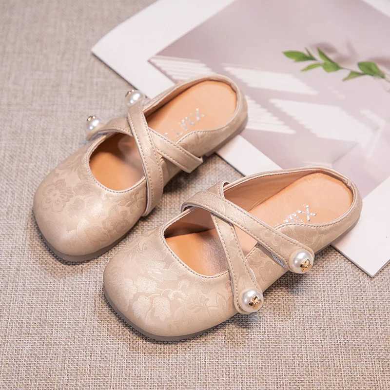 Slipper Baotou girl Chinese style slider girl 2025 Korean version Little Princess soft soled comfortable leather shoes S25326