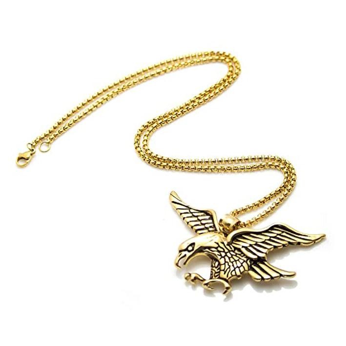 Eagle pendant necklace, titanium steel retro domineering accessory