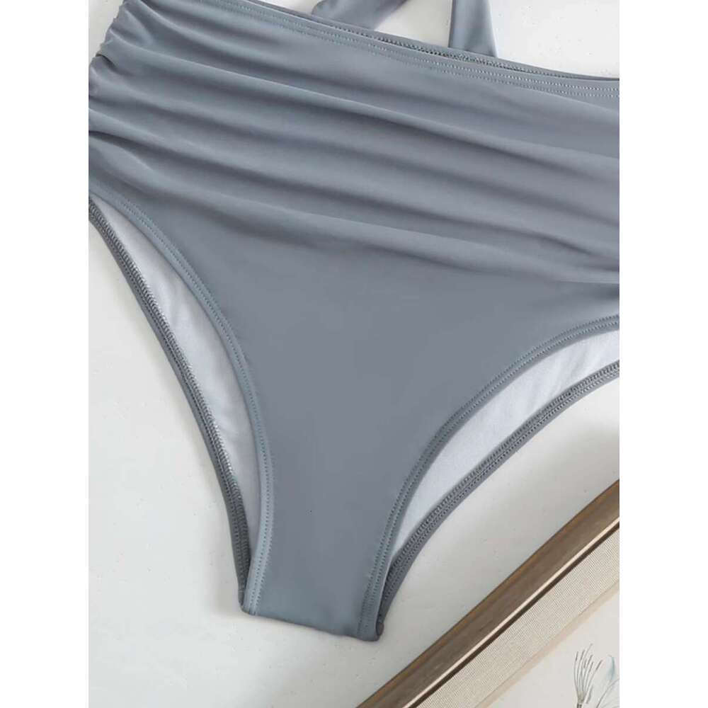 Up 2025 Push Halter String Bikini High Waist Swimsuit Women Padded Swimwear Female Bathers Bathing Swimming Swim Suit Beachwear