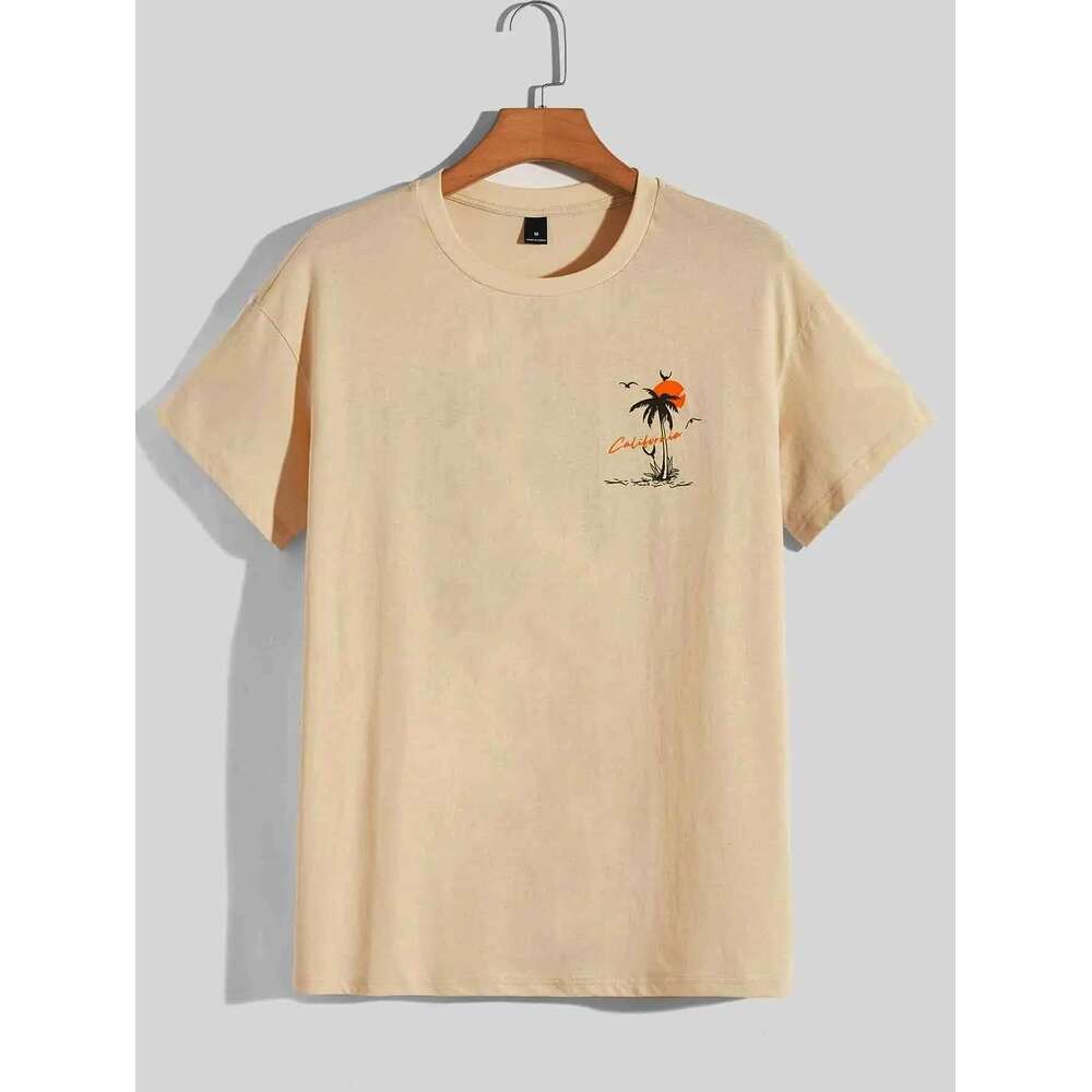 Men s summer cotton T shirt loose and fashionable suitable for sweating oversized top