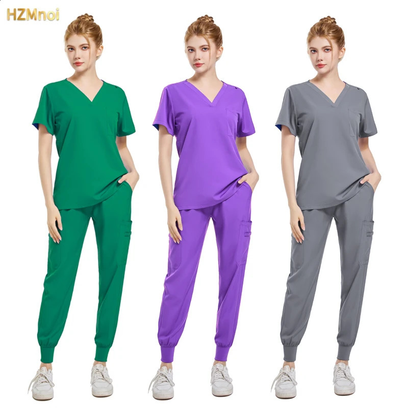 Hospital Scrubs Set Nurse Accessories Clothing Womens Work Clothes Dental Clinic Beauty Salon Spa 250326