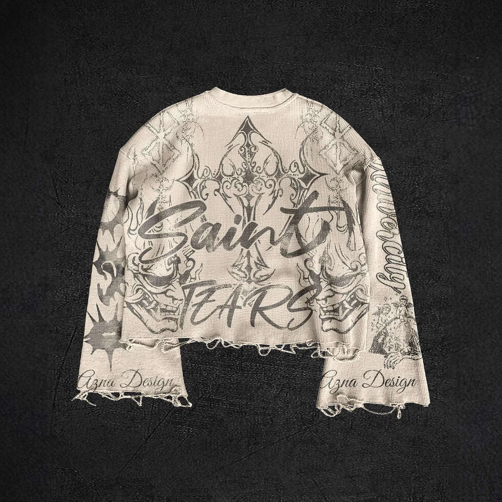 Street digital printed hoodie Gothic style hip-hop Harajuku women's casual t-shirt knitted gift for man