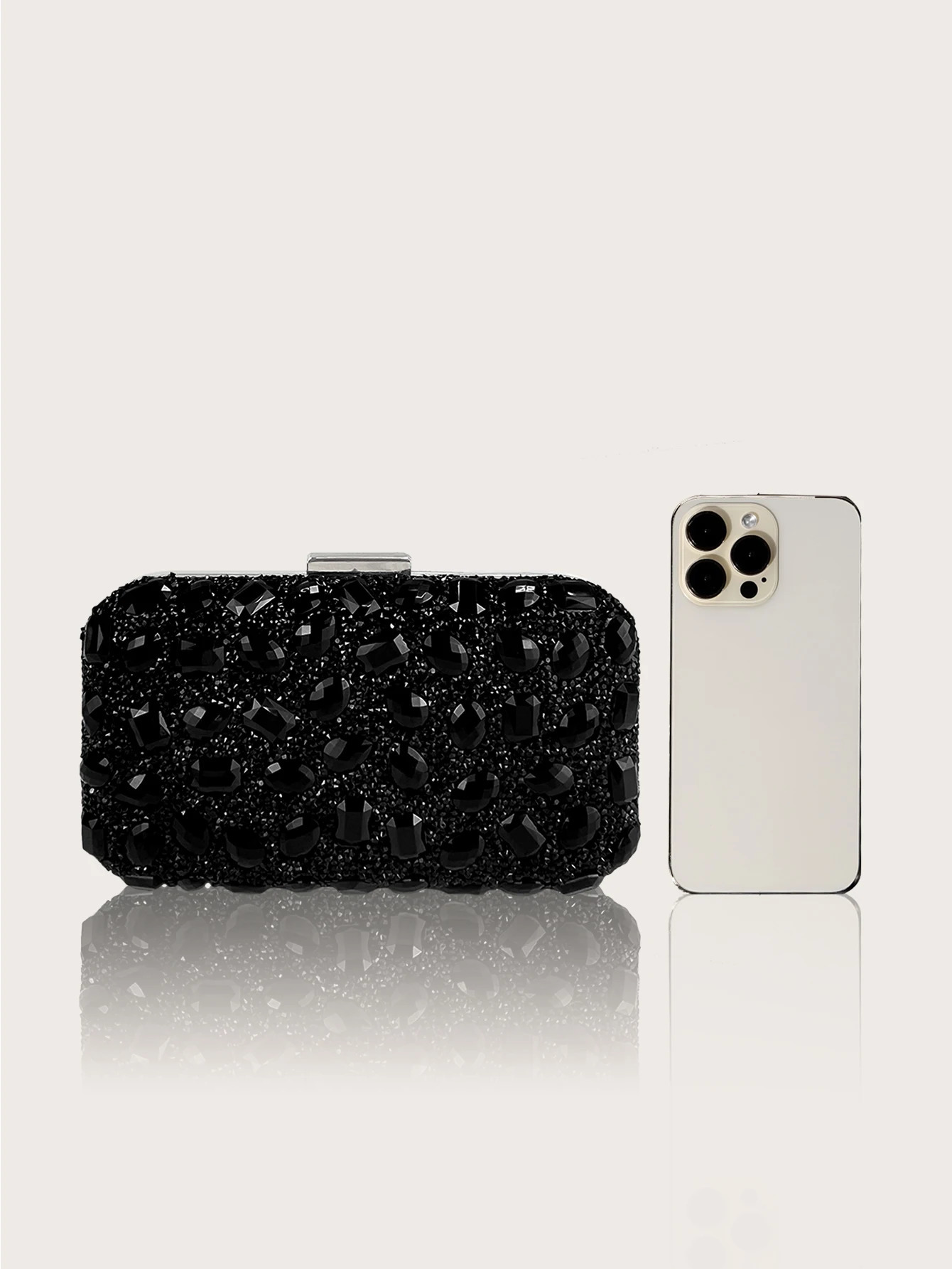 Fashionable y simple rhinestone party clutch and luggage exquisite elegant womens evening bag equipped with gorgeous pendant necklace bracel 250326