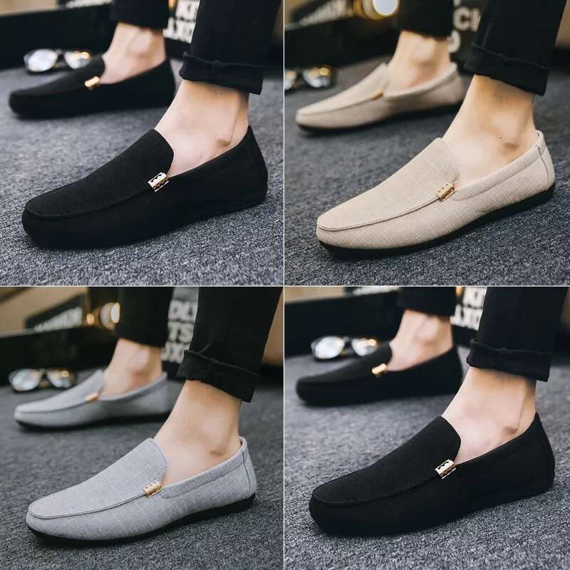Casual Comfort Men Denim Male Shoes Adult Footwear New Loafers Canvas Sneakers Driving