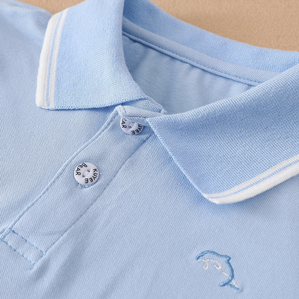 Boys Polo Shirt Spring Autumn Kids Long Sleeves Turn Down Collar Cotton Tops School Shirt for Boys 5-12 Years 250326
