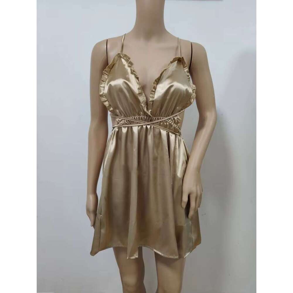 Satin Sexy Nightdress Girls Women's Dresses