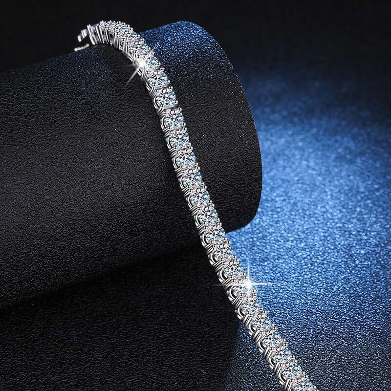 Advanced PT950 Platinum Mosanite Bracelet Womens Single Diamond 30 Point Wrist Chain Platinum Mosanite Bracelet Jewelry