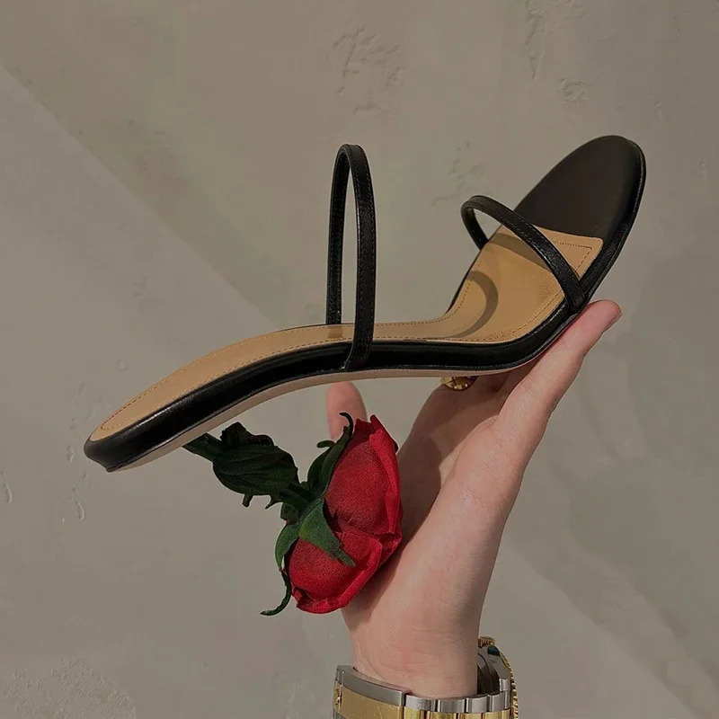 Open toe egg rose flower thin highheeled sandals with slippers for womens summer camisole shoes party strange style 250317