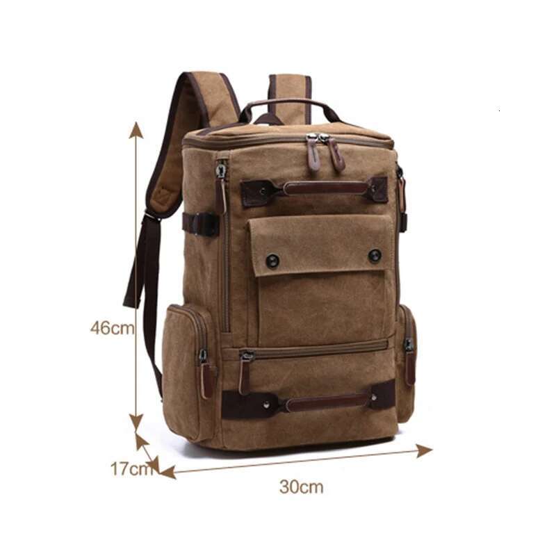 Vintage Canvas School Men's Travel Bags Large Capacity Laptop Backpack Bag High Qualit