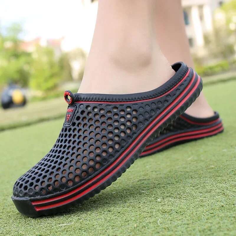 Men Unisex Hollow Out Casual Women Beach Sandal Flip ps Shoes Non-slip Size 36-45 Mens Slippers