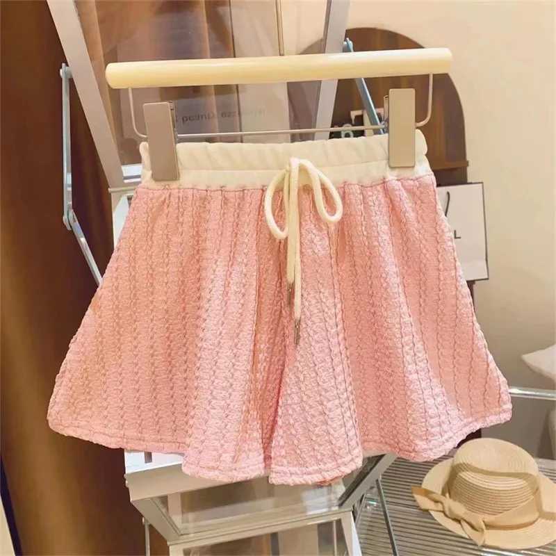 Girls clothing set summer childrens cute short sleeved top+shorts 2PCS set childrens casual and comfortable sportswear 2-10YT250327