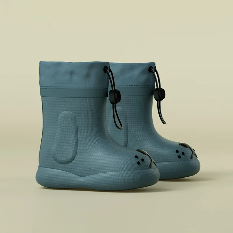Childrens rain boots for boys and girls waterproof baby anti slip rubber water childrens all seasons Remova 250325