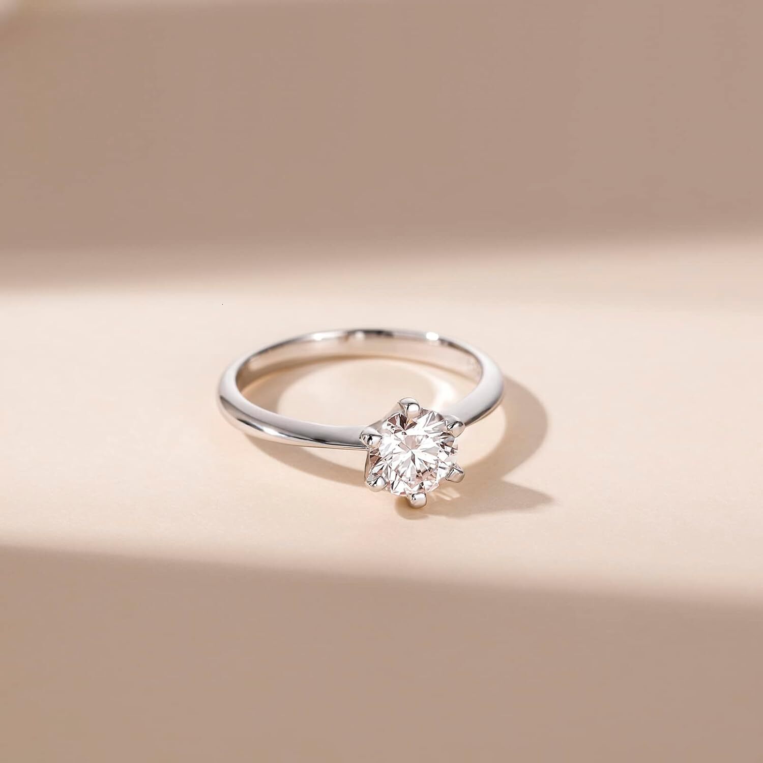 1.5 CT Moissanite Engagement Rings for Women D Color VVS1 Clarity 925 Sterling Silver Round Cut Halo Moissanite Wedding Promise Band Rings Size 4-10