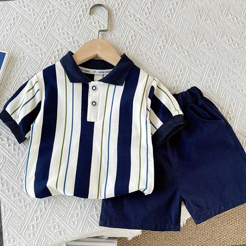 Childrens clothing mothers clothing childrens clothing childrens sets boys T-shirts summer cotton short sleeved fashion setsT250327