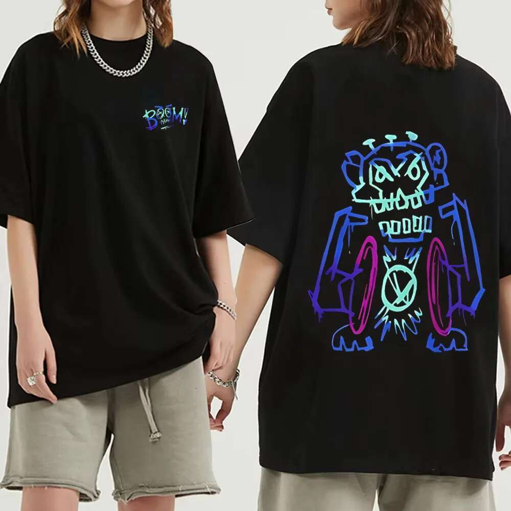 Arcane Jinx Graffiti T shirt Monkey Game Fan Commemorative suitable for both men and women with fashionable printed cotton short sleeves