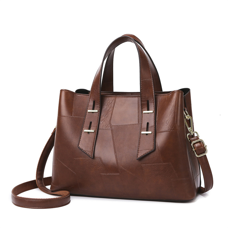 Women's Handbag Autumn Fashion Splicing Work Commuting High-End Sense Large Capacity Temperament Shoulder Bag For Women