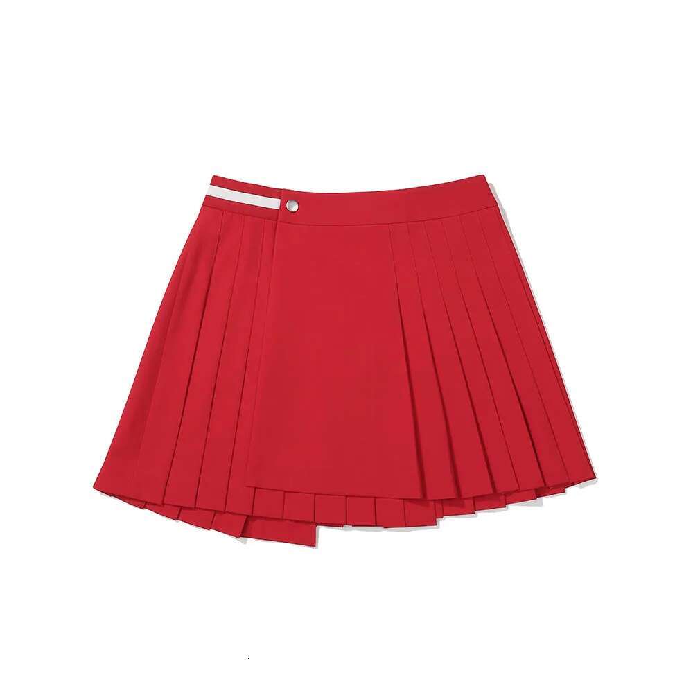 2025 Spring Summer New Korean Style Golf Women's Light And Anti-Exposure Short Skirt, Asymmetrical Sports Quick-Drying Fashionable Pleated Skirt