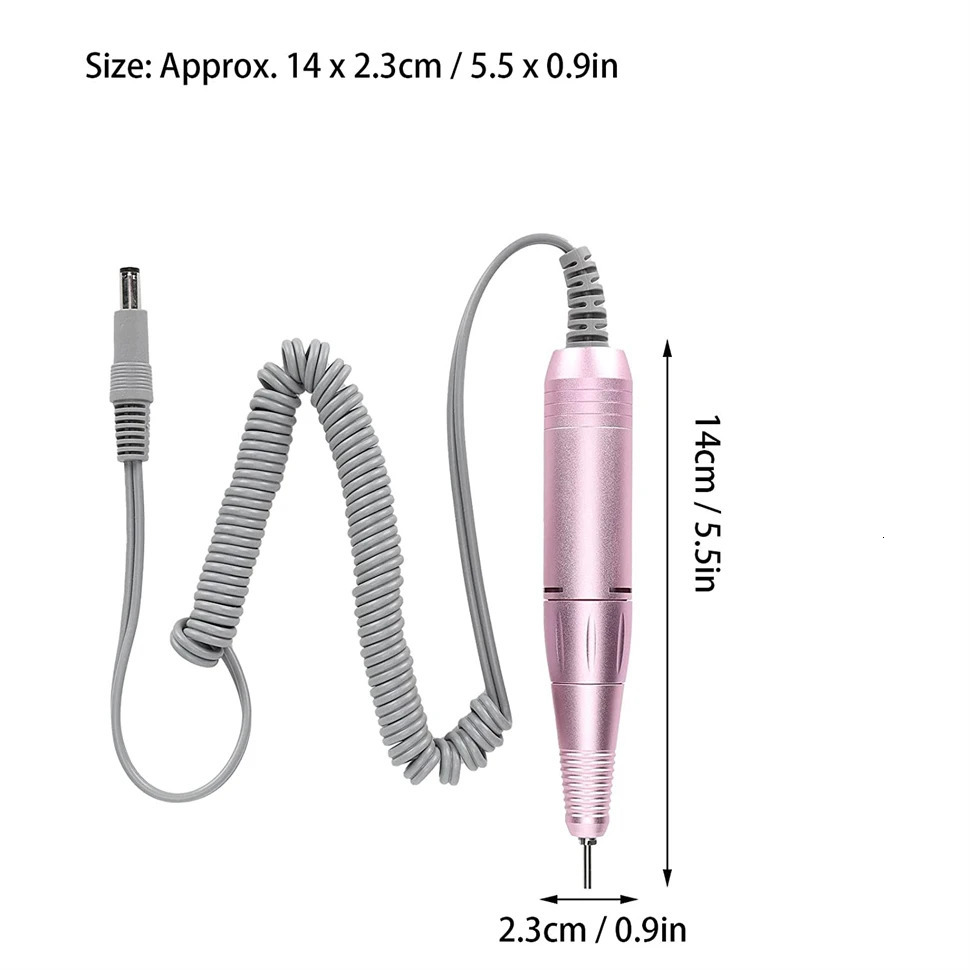 35000rpm Nail Drill Pen Replacement Handle Nail Polisher Sander Handpiece Handle Electric Gel Polishing Manicure Machine Gun for 250324